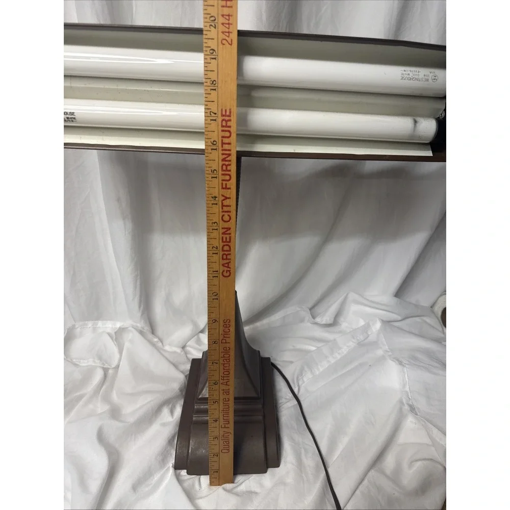 Vintage Art Specialty Co. Chicago MCM Gooseneck Fluorescent Desk Lamp Light